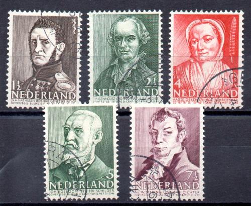 Niederlande Jahr 1941 Nr. Yvert 382/86 (o)